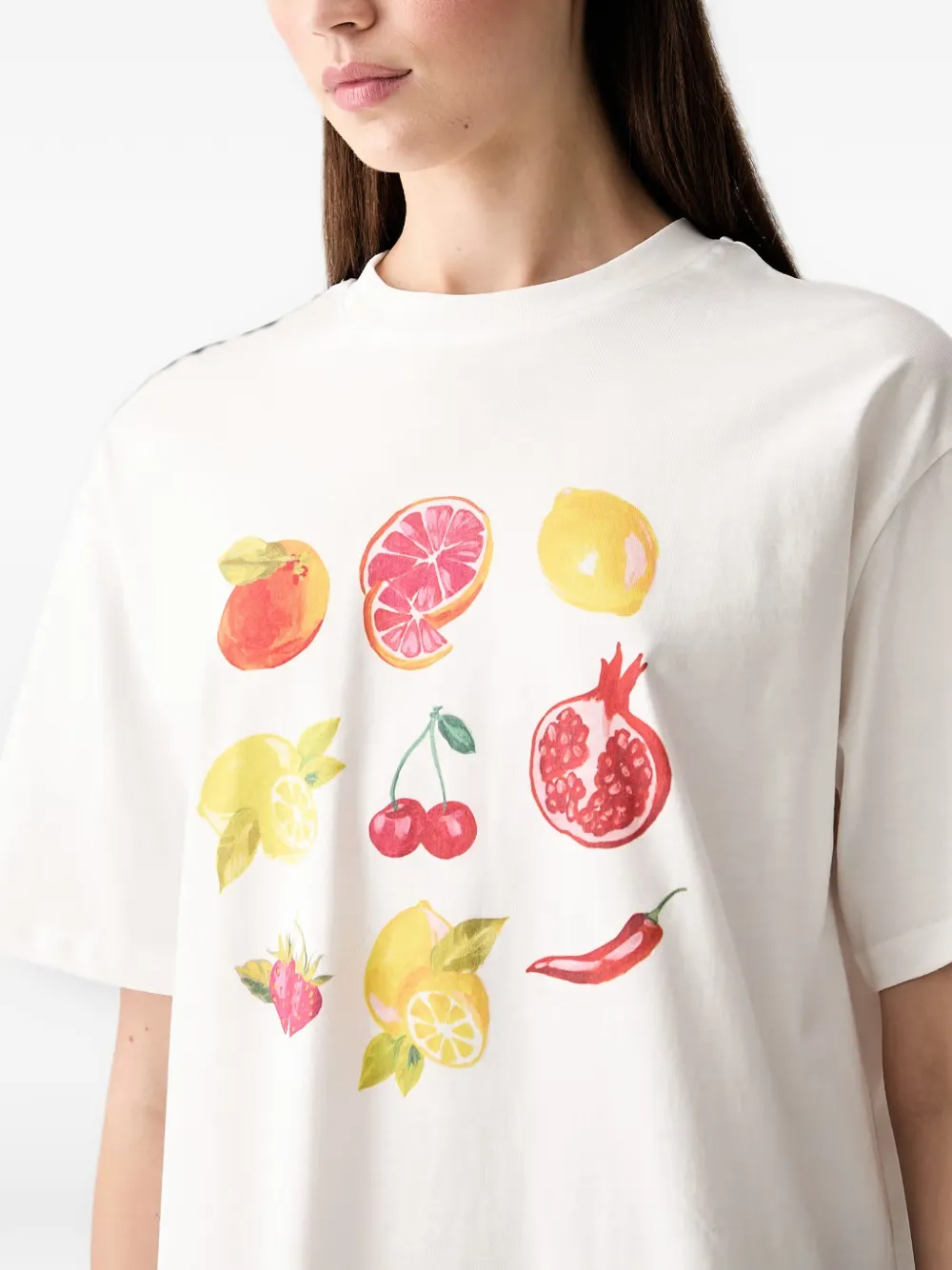 Never Fully Dressed Fruit-print T-shirt In White