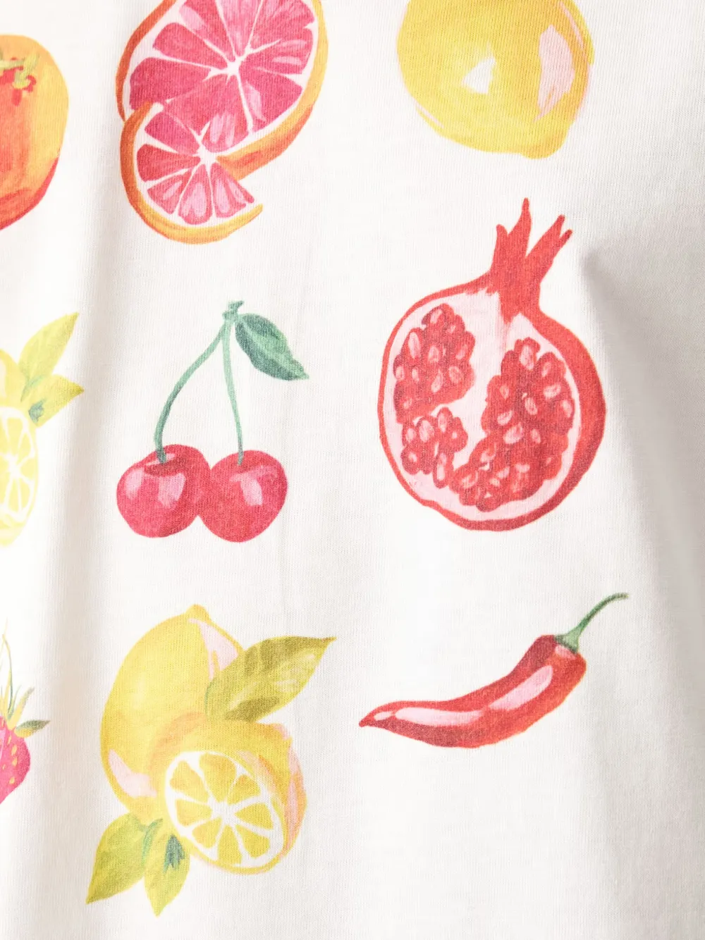 Never Fully Dressed Fruit-print T-shirt In White
