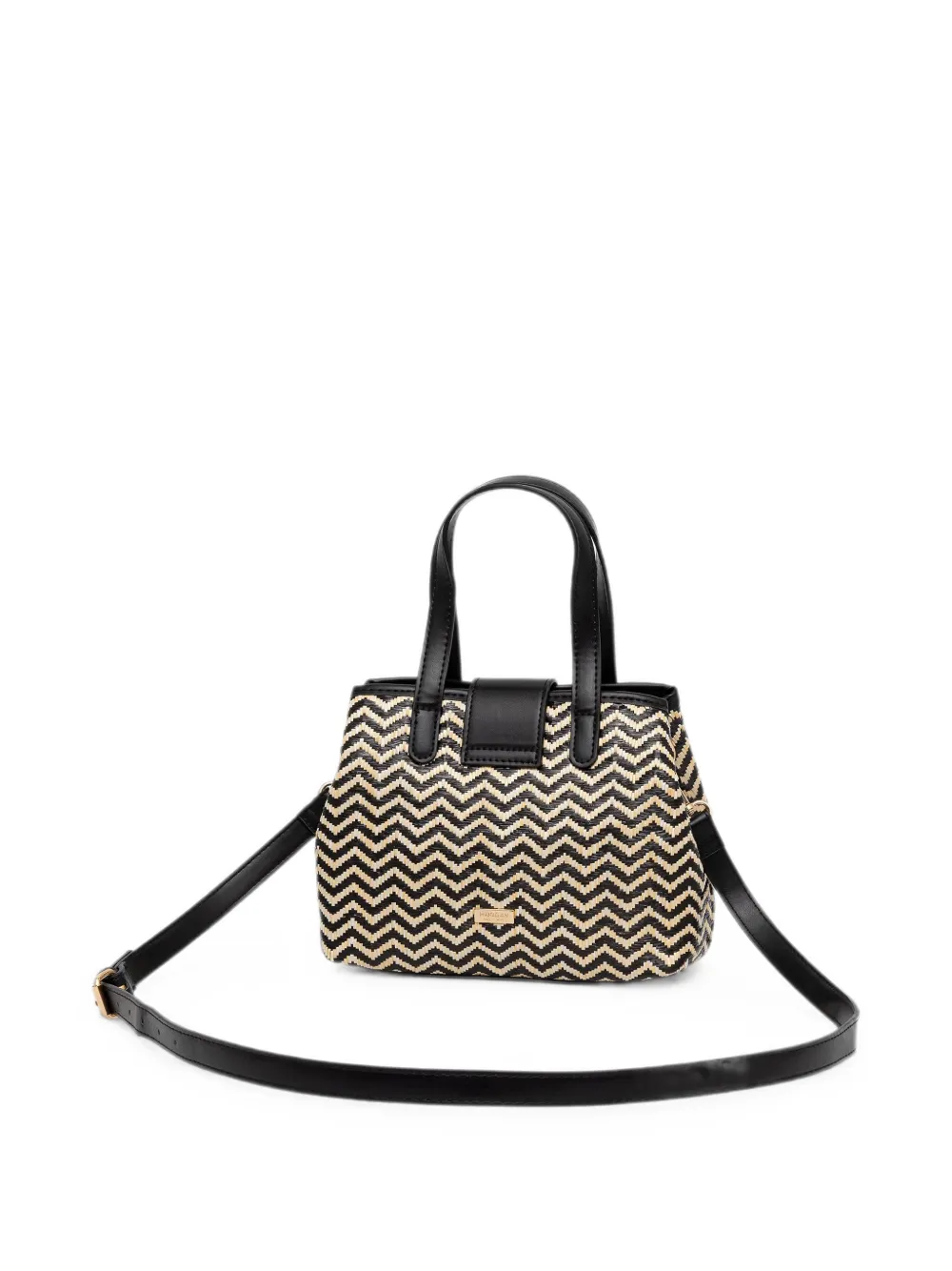 Morgan Shopper met zigzag patroon Zwart