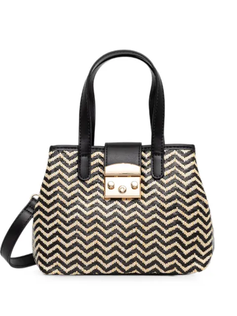 Morgan zigzag-woven tote bag