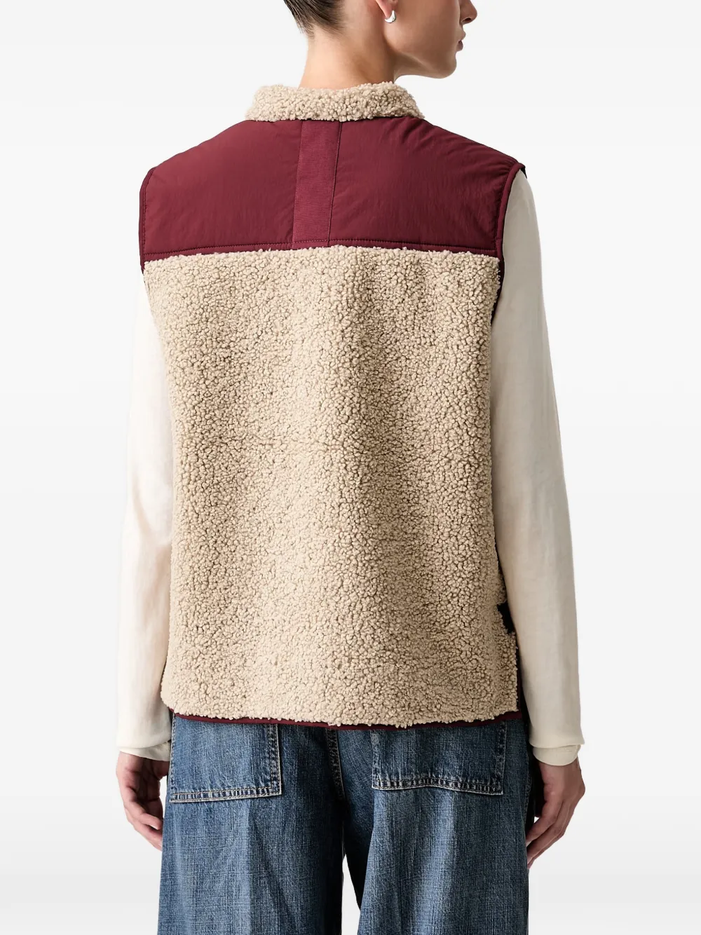 Mos Mosh MMRowe Eli bodywarmer met fleece textuur Beige