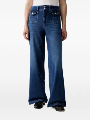 Polo Ralph Lauren patch-pocket wide-leg Jeans | Blue | FARFETCH