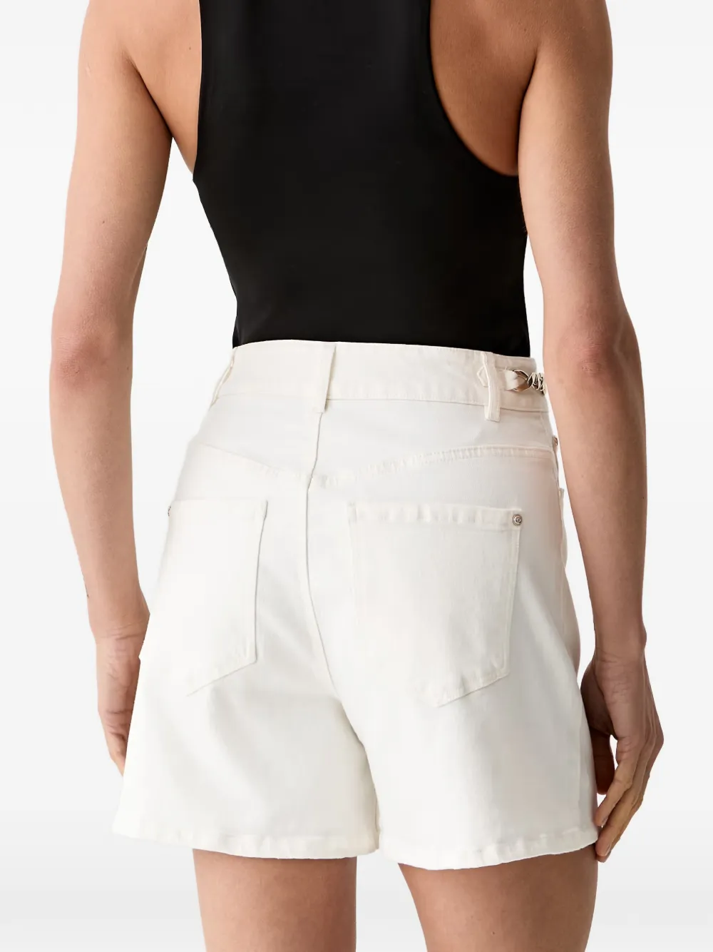 Morgan Shorts met kettingdetail Wit