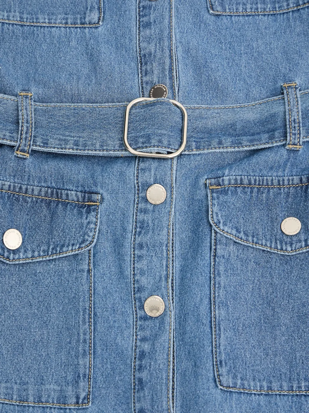 Morgan Rnautica gelaagde midi-jurk met ceintuur Blauw