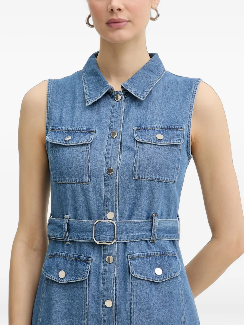 Morgan Rnautica gelaagde midi-jurk met ceintuur Blauw