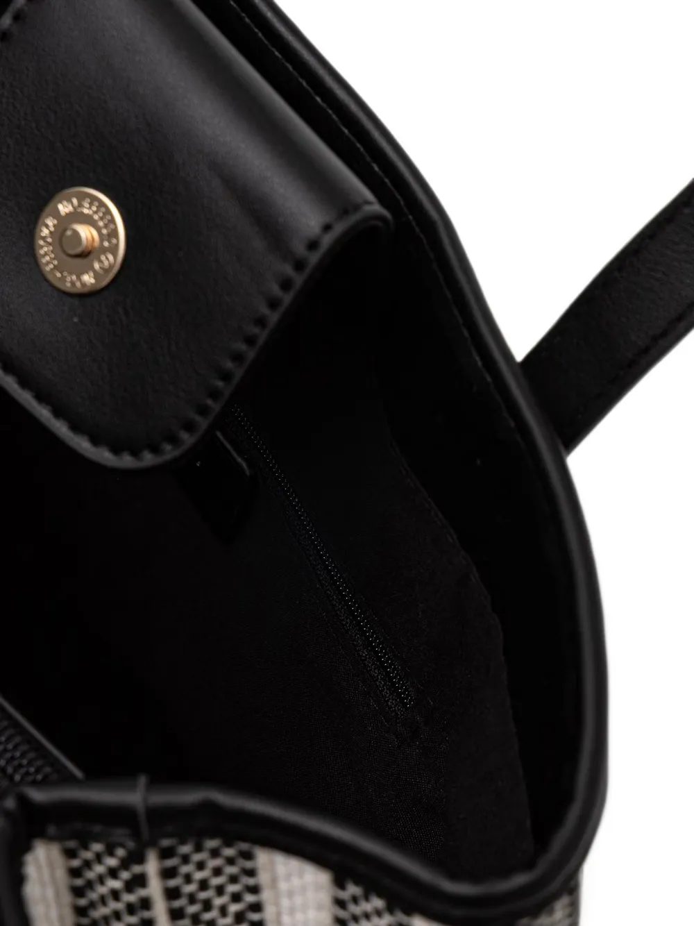 Morgan Gestreepte shopper met hart-bedel Wit