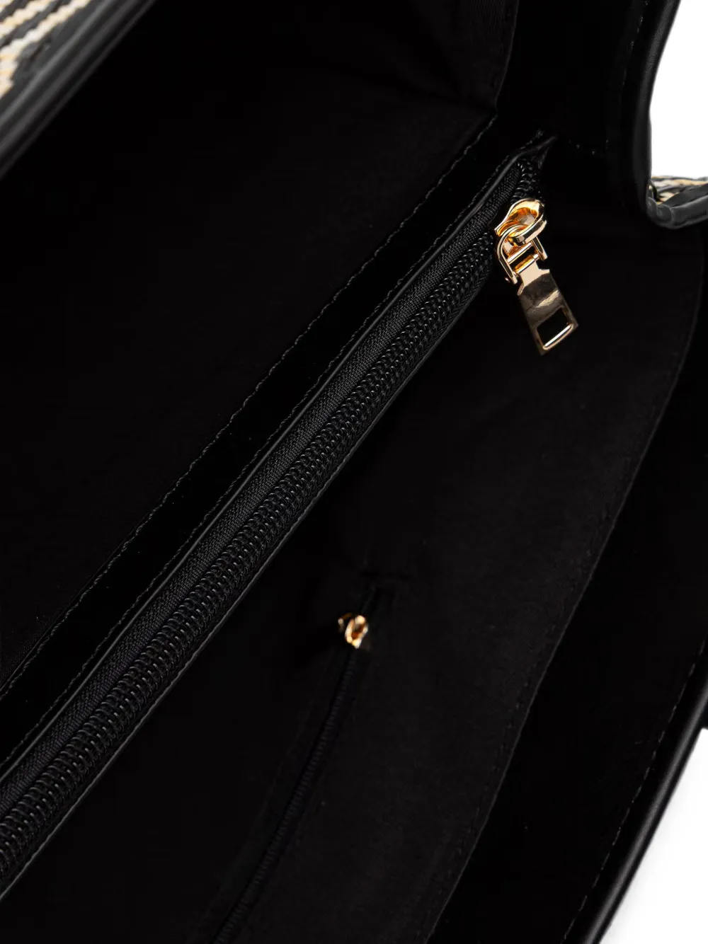 Morgan Warden shopper met chevron patroon Zwart