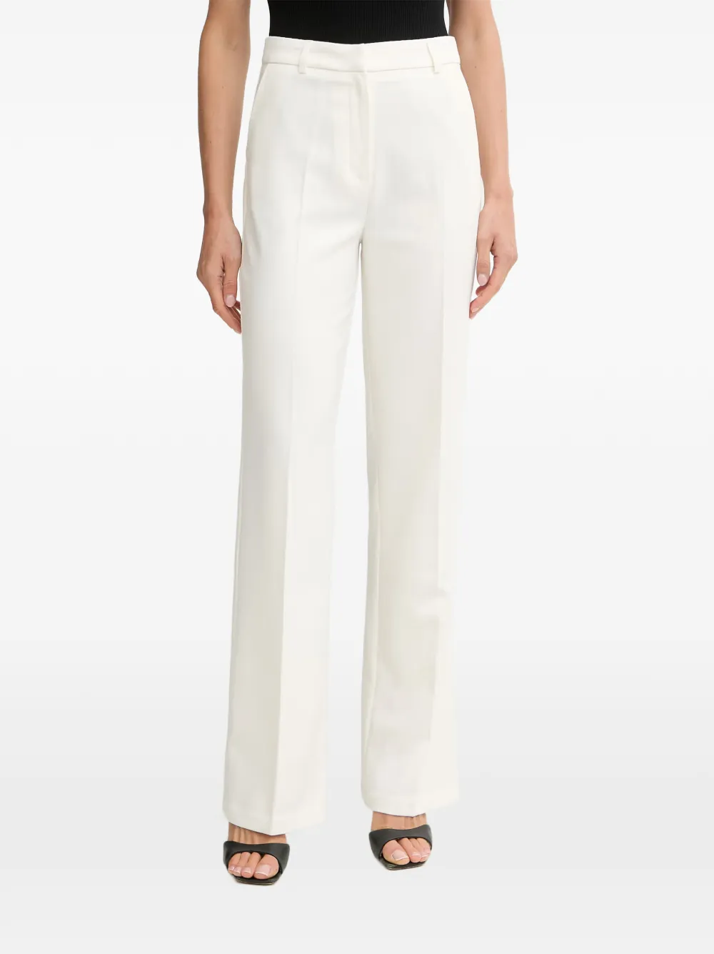 Morgan pressed-crease trousers - Bianco