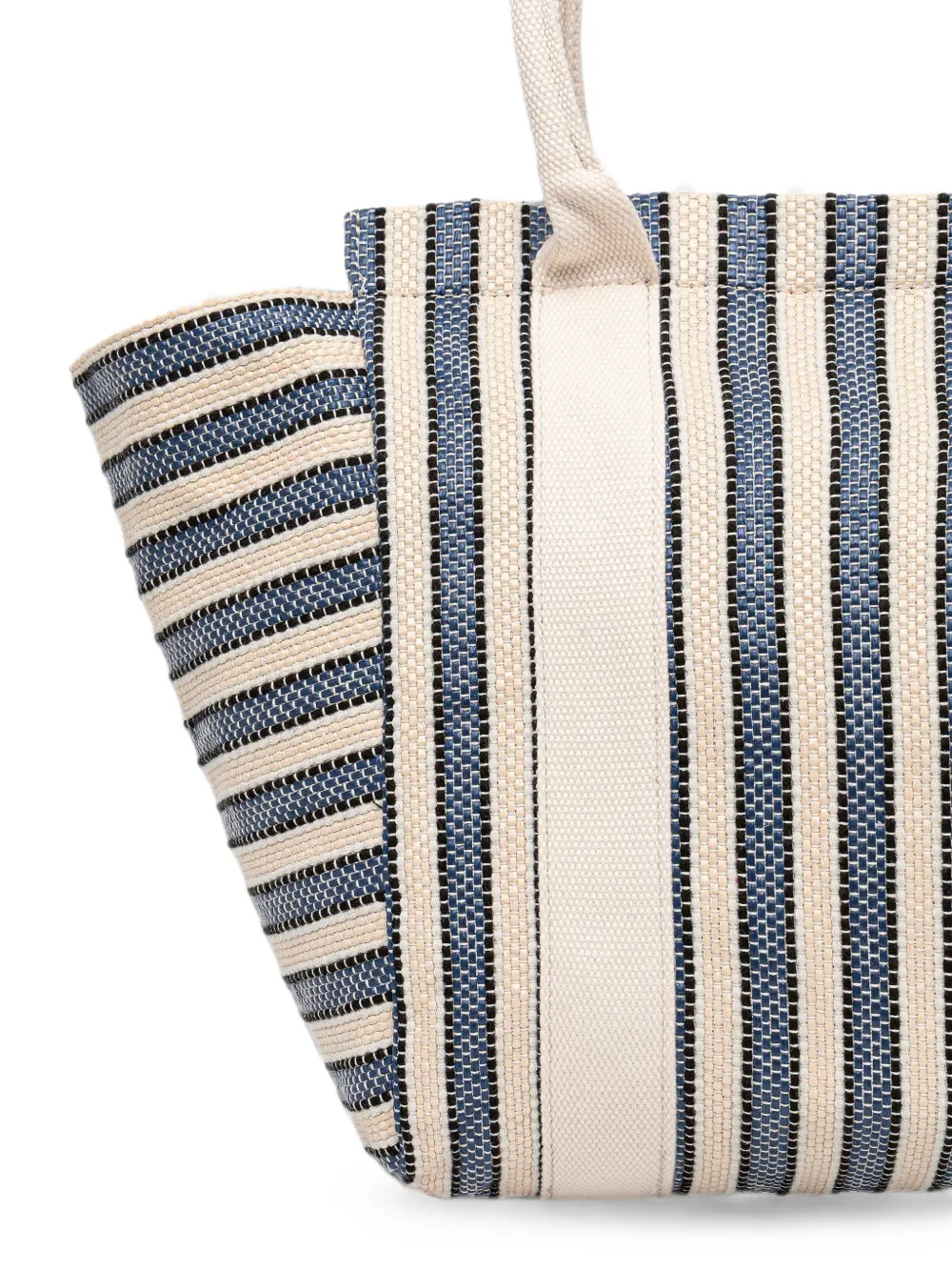 Morgan Gestreepte shopper Beige