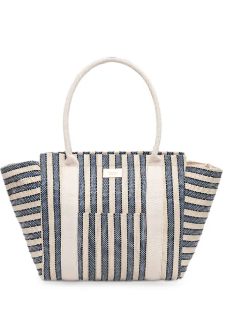 Morgan striped tote bag