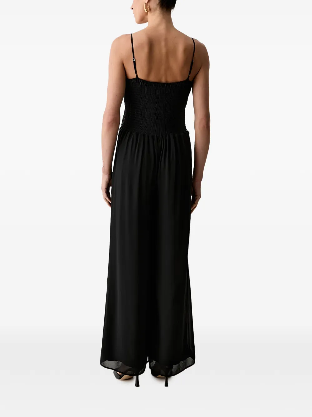 Morgan Jumpsuit met kanten vlakken Zwart