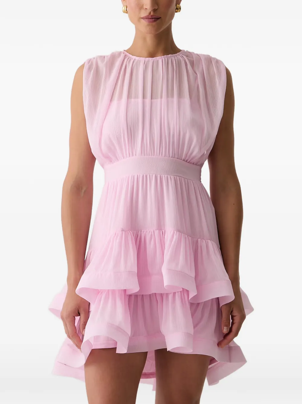 Morgan tiered ruffled mini dress