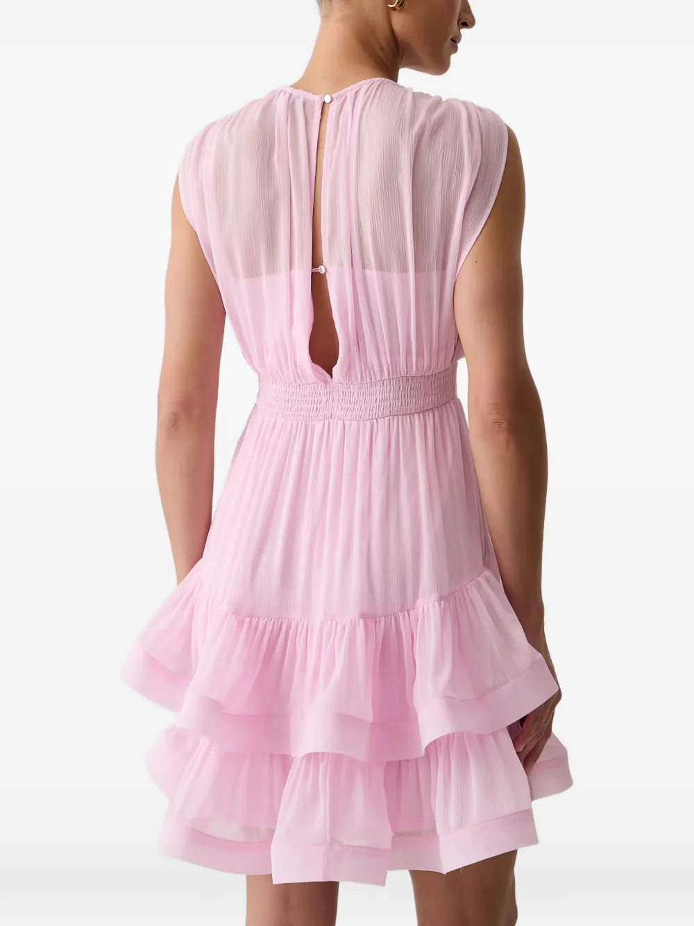 Morgan tiered ruffled mini dress Roze