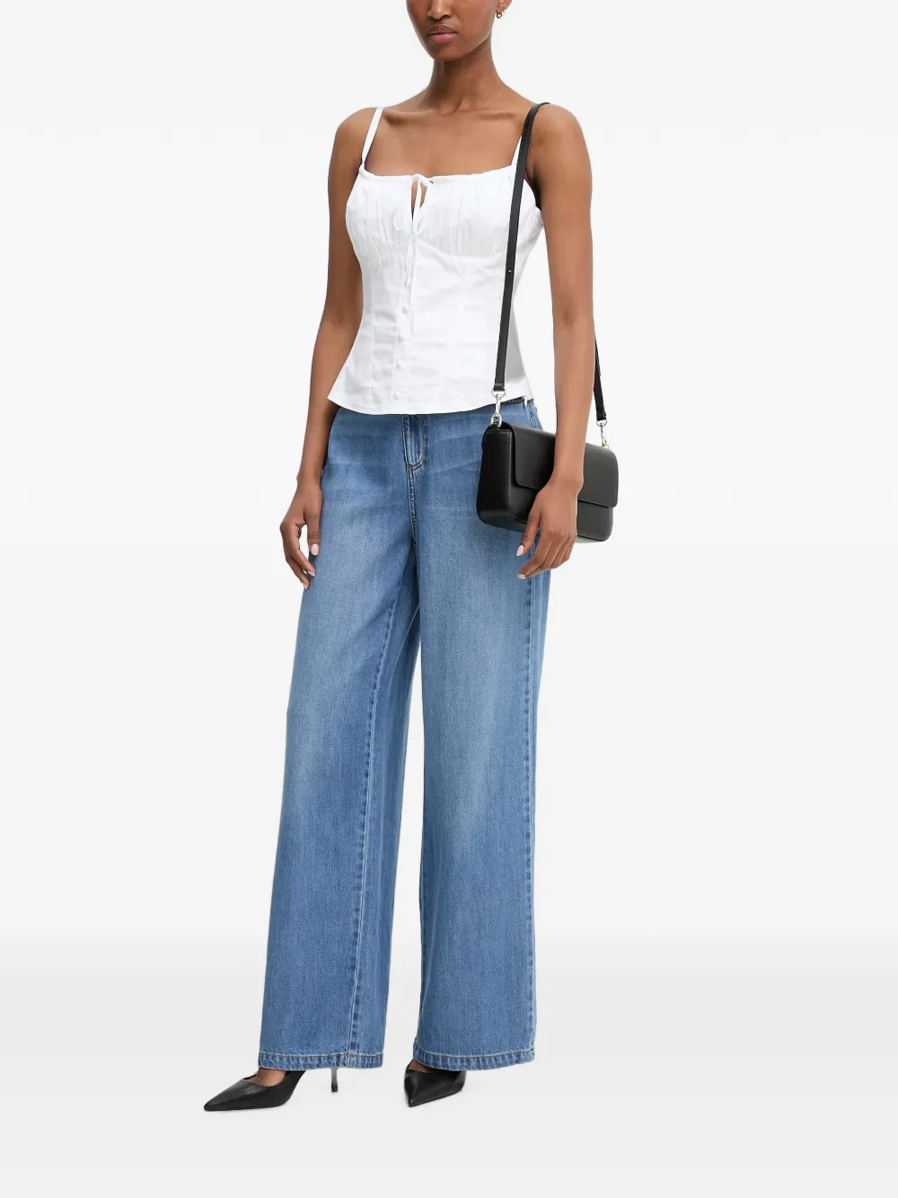 Morgan Jeans met wijde pijpen Blauw