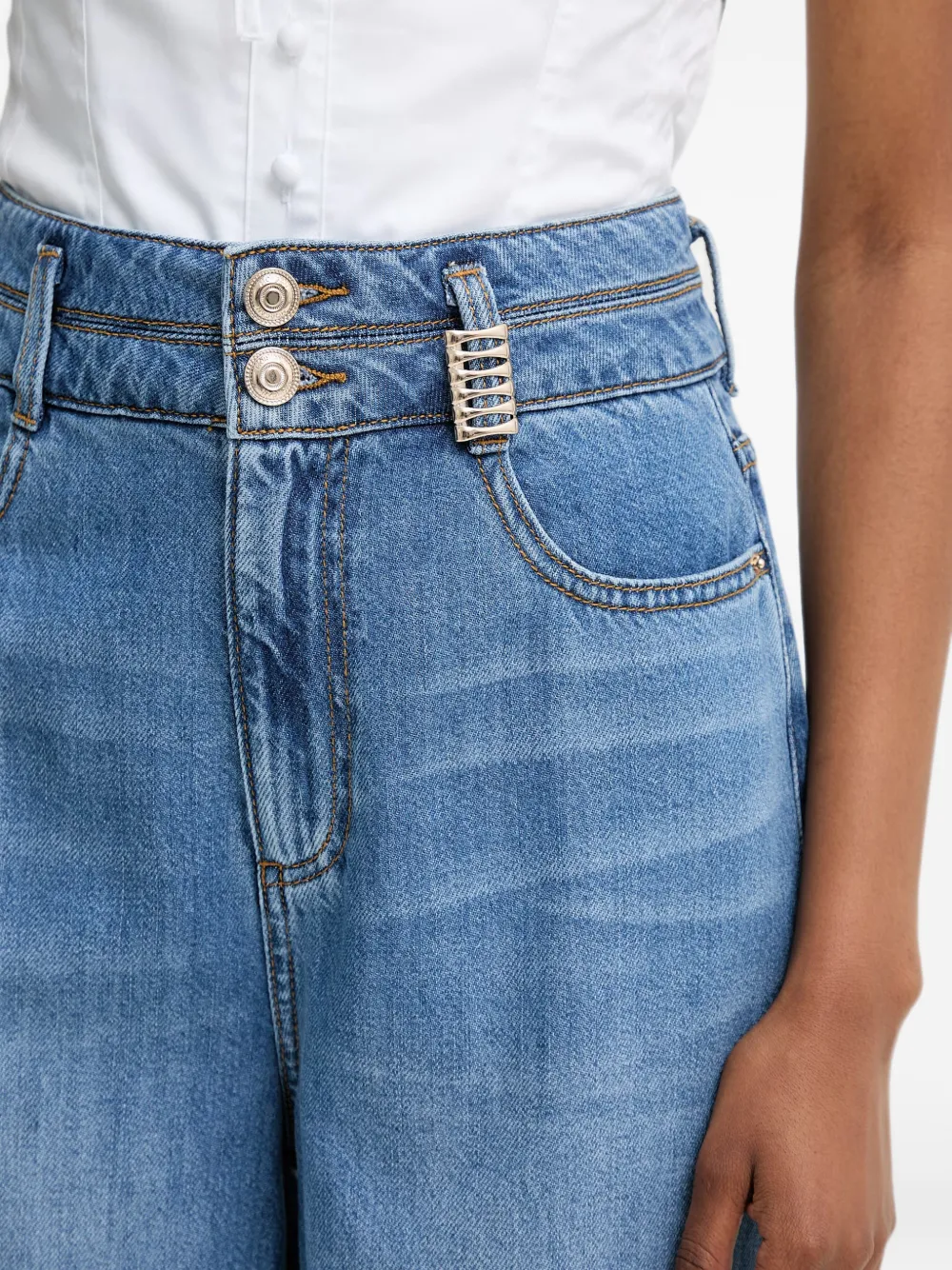 Morgan Jeans met wijde pijpen Blauw