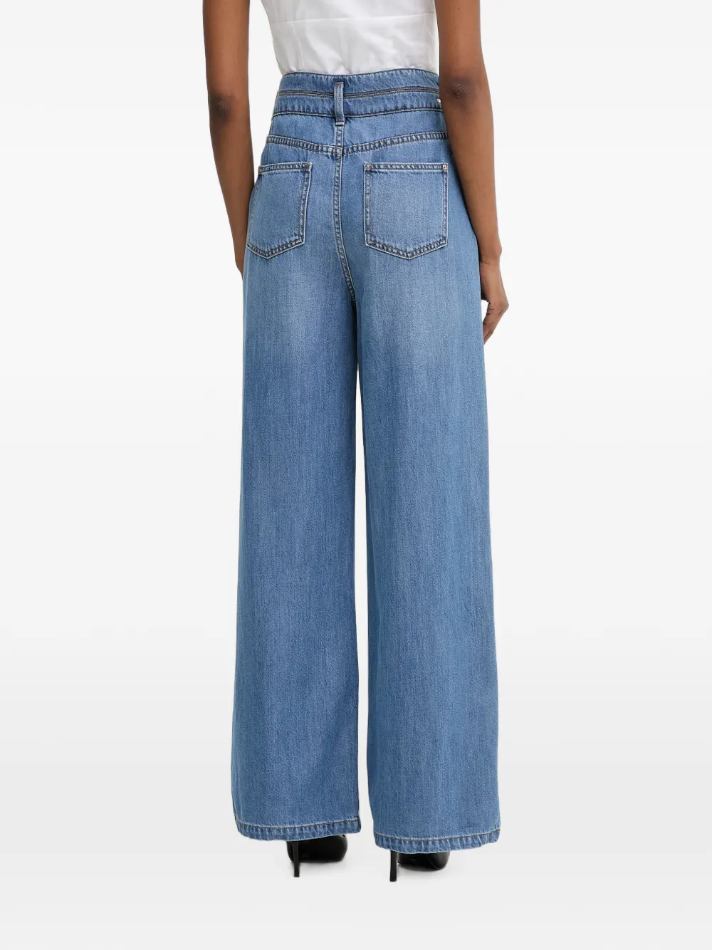 Morgan Jeans met wijde pijpen Blauw