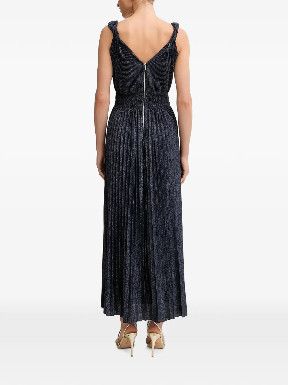 Morgan Geplooide maxi-jurk Blauw