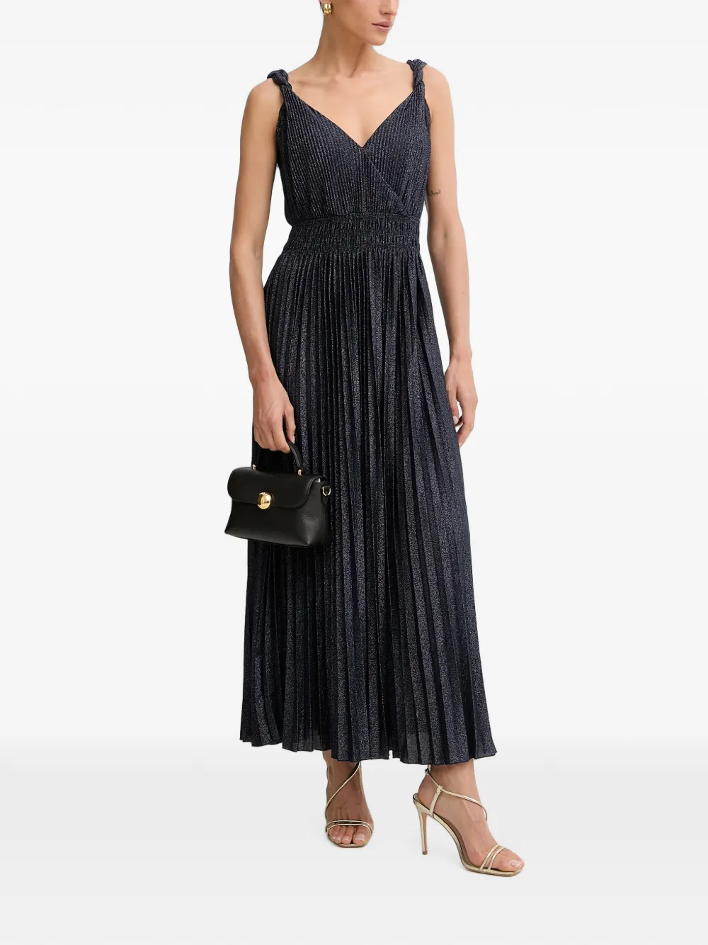 Morgan Geplooide maxi-jurk Blauw