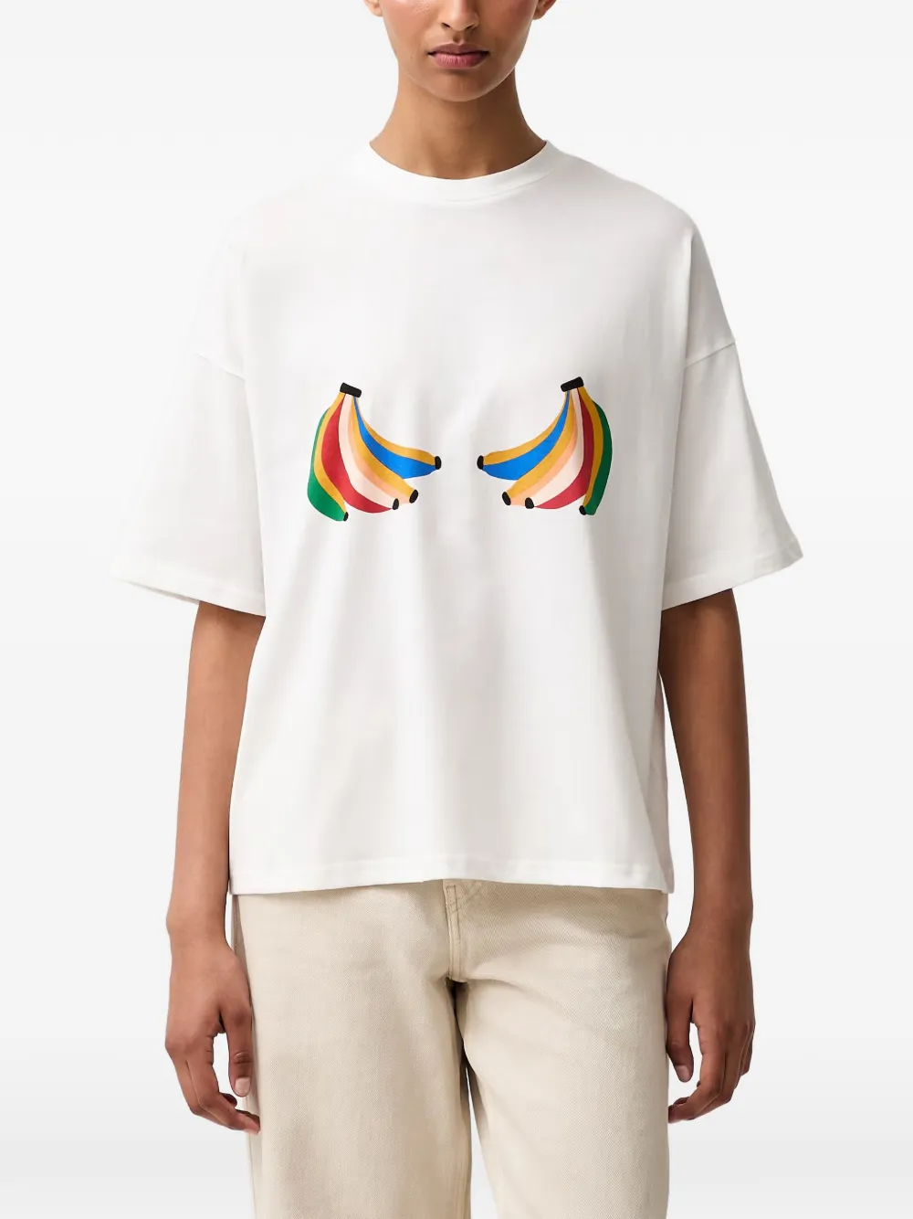 NEVER FULLY DRESSED banana-print T-shirt