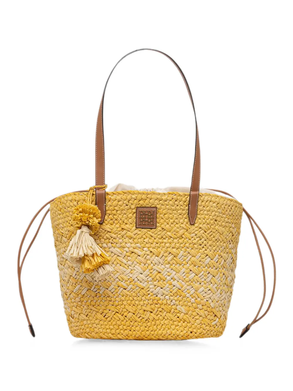 Pedro Del Hierro Large Logo-patch Tote Bag In Yellow