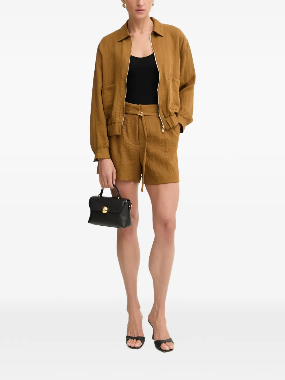 Morgan Shorts met ceintuur Bruin