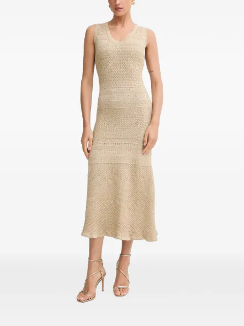 Morgan RMILAN scalloped-edge midi dress