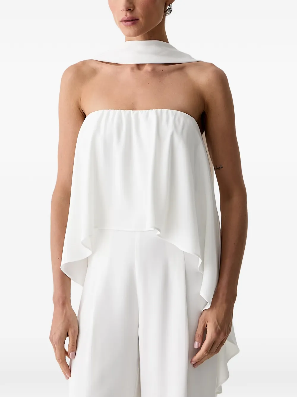 Morgan Gelaagde jumpsuit Wit