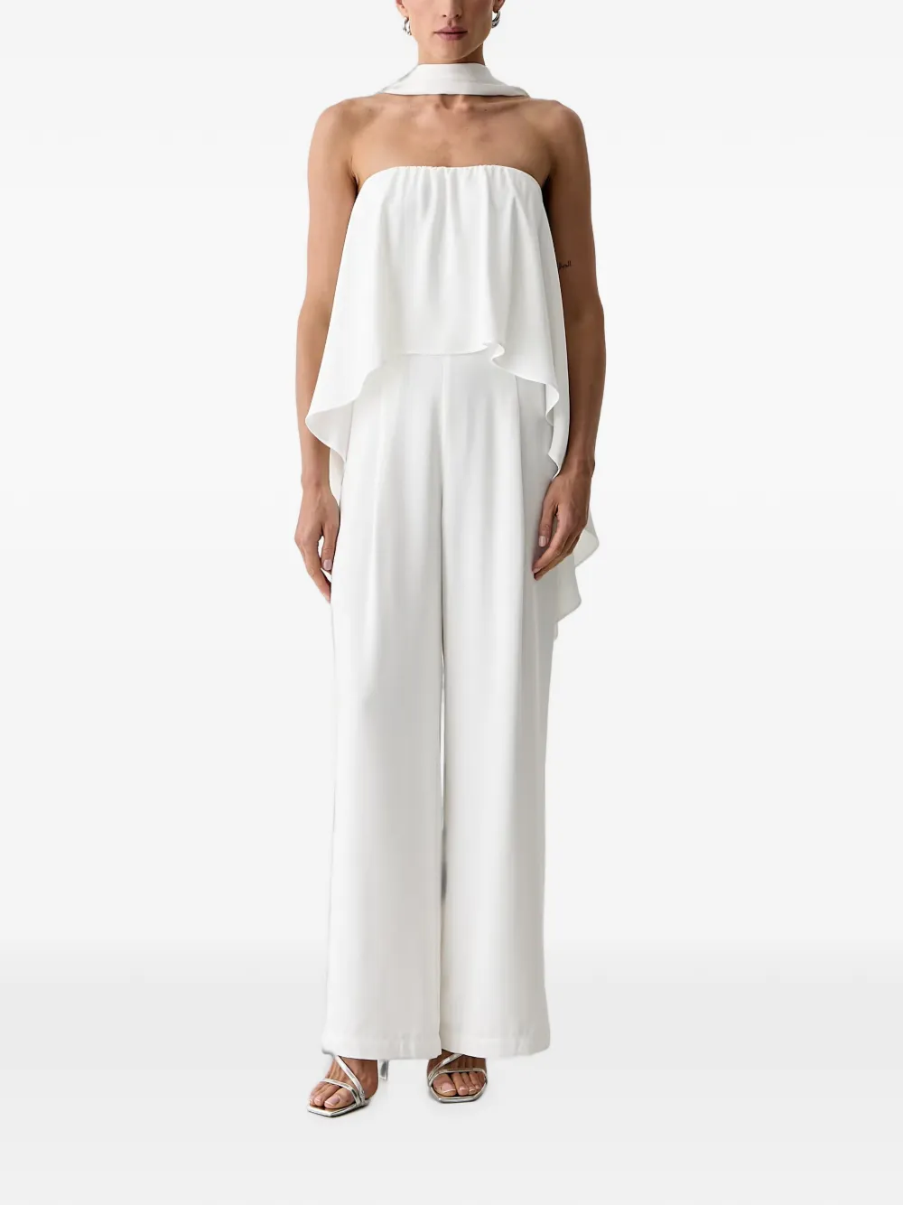 Morgan Tiered Jumpsuit In White