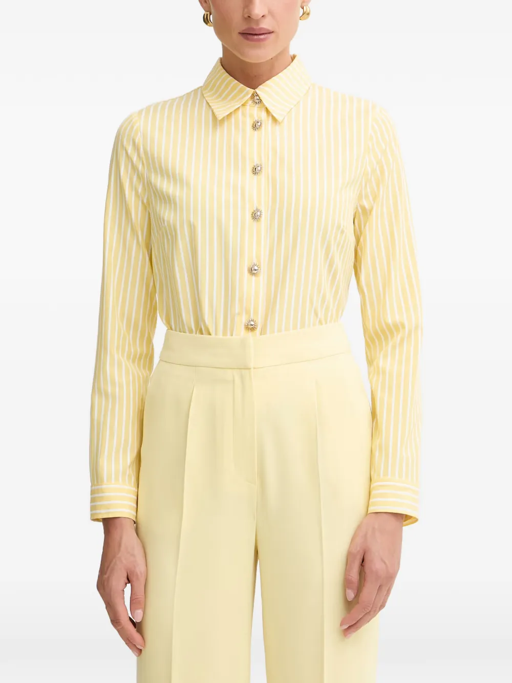 Morgan Striped Shirt In Yellow