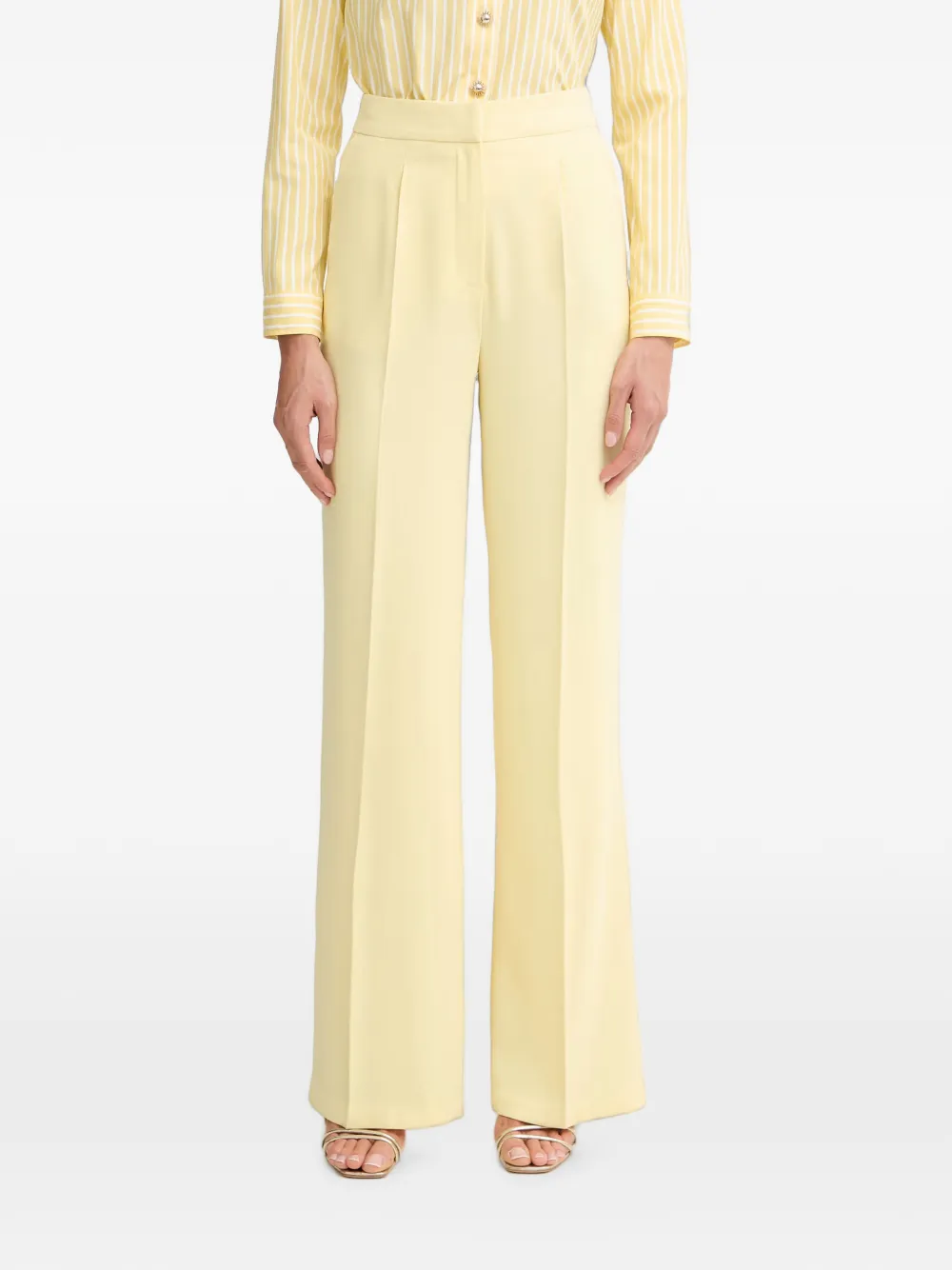 Morgan Pleated Trousers In Yellow