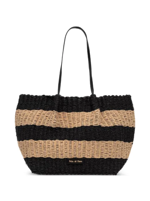Pedro Del Hierro striped woven beach bag