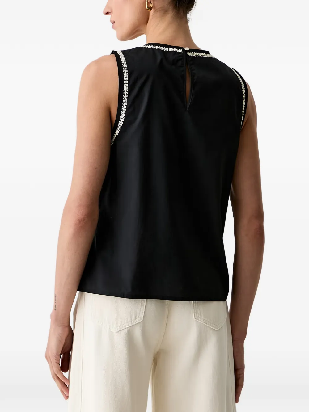 Morgan Blouse met borduurwerk Zwart