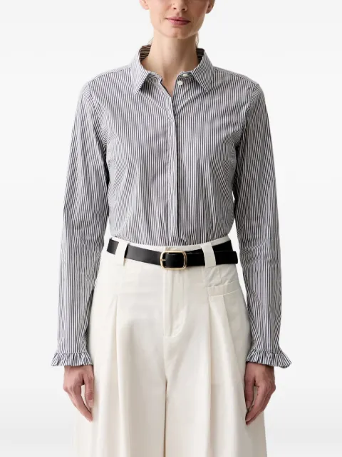Mos Mosh MMMattie Flip striped ruffle-cuff shirt