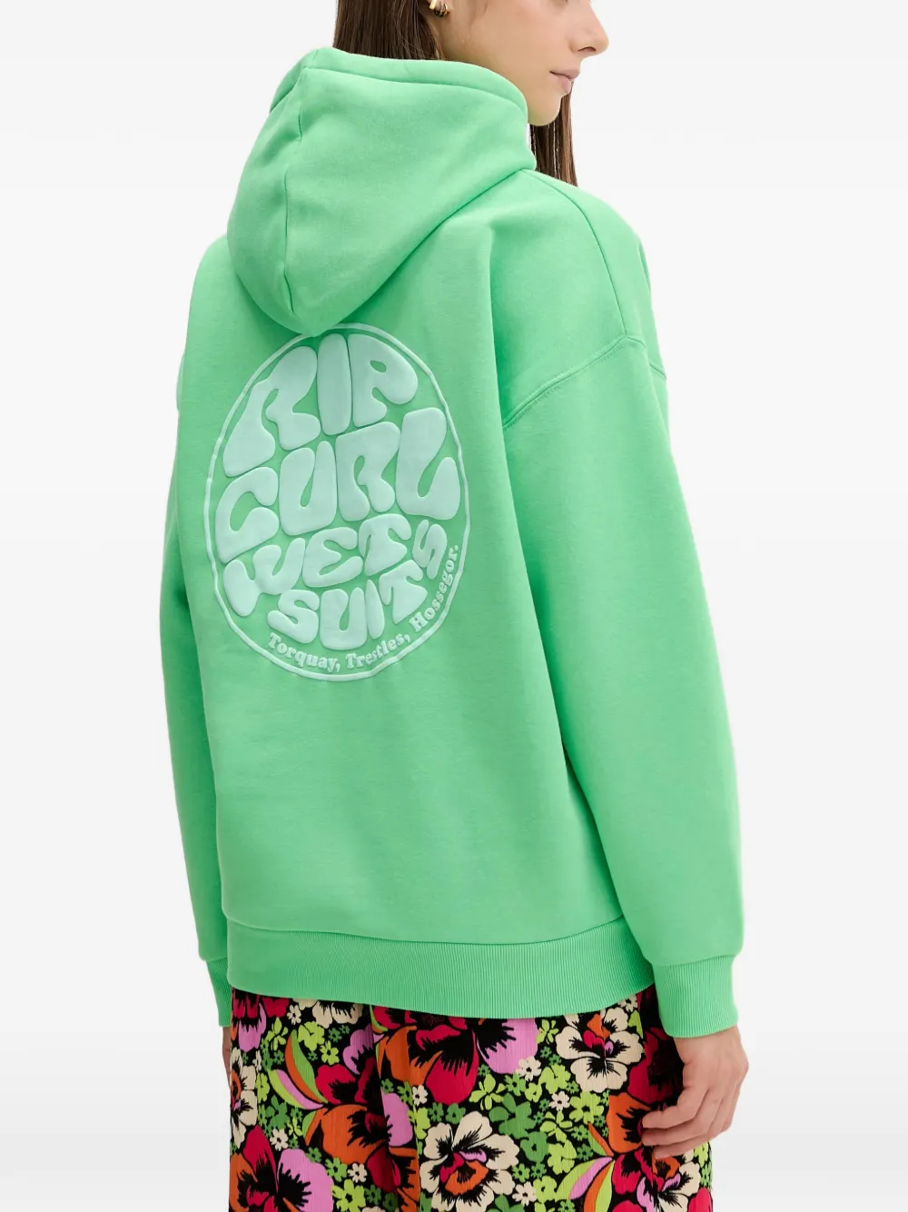 Rip Curl Hoodie met logopatch Groen