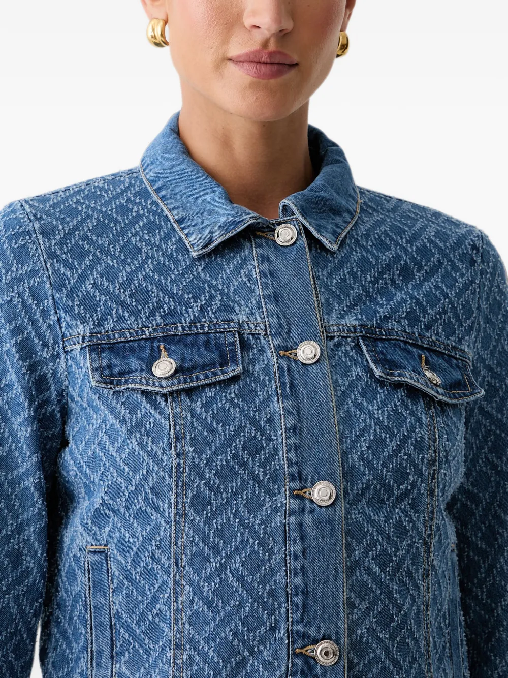 Morgan Denim jack Blauw