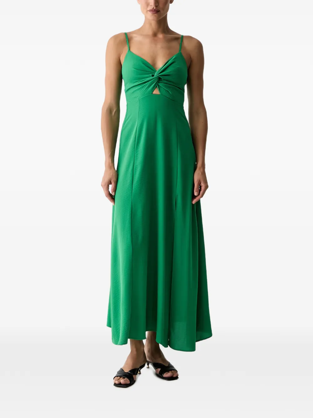 Morgan Maxi-jurk met gedraaid detail Groen
