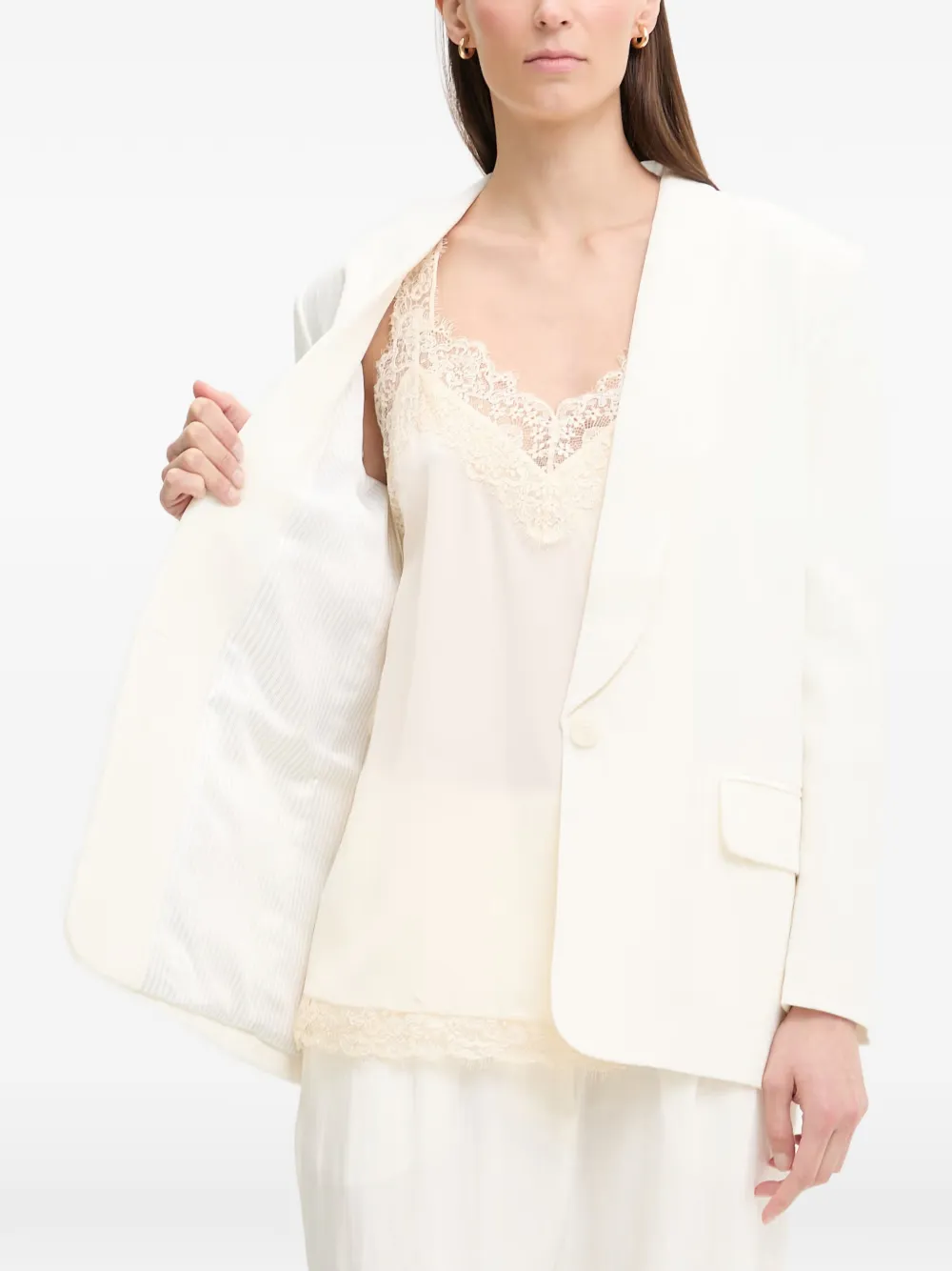 MUNTHE Blazer met sjaalkraag Beige