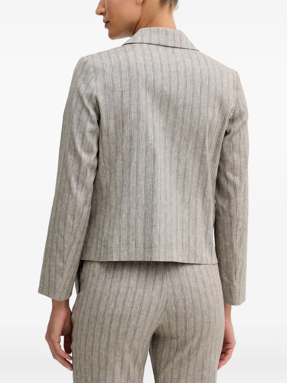 Sisley Blazer met krijtstreep Grijs