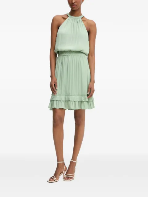 Morgan ruffled halterneck mini dress
