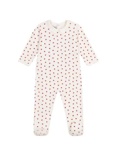 Petit Bateau pyjama à imprimé cœur et col claudine