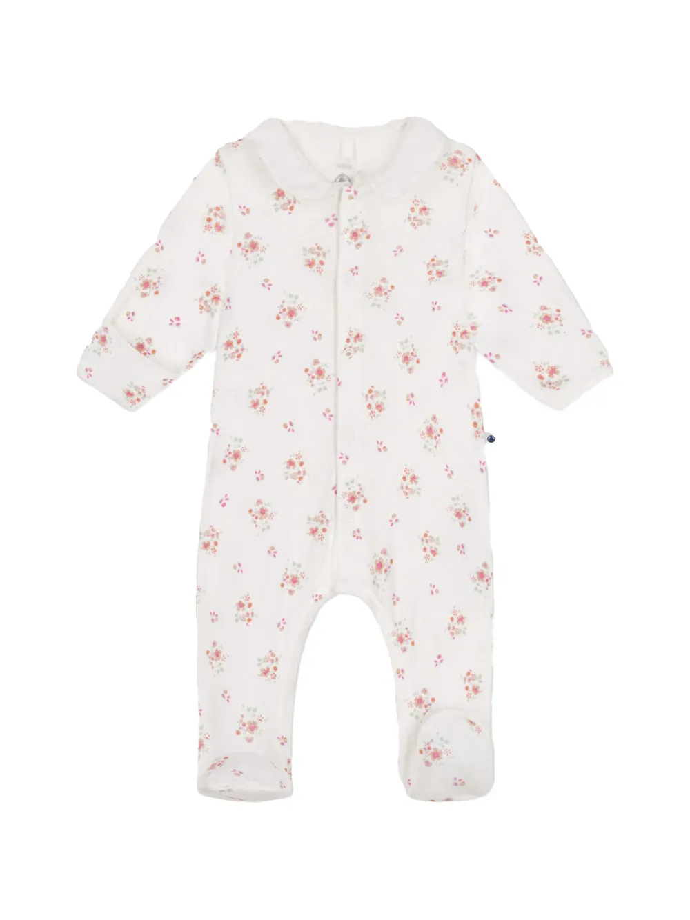 Petit Bateau floral-print Peter Pan-collar pajamas - Bianco
