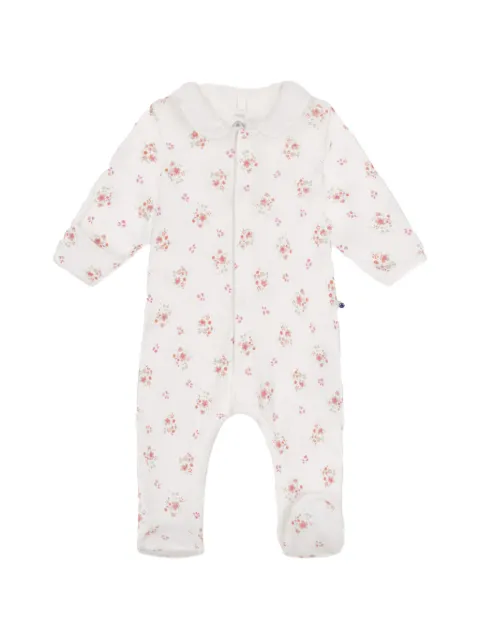 Petit Bateau pijama con estampado floral y cuello Pter Pan