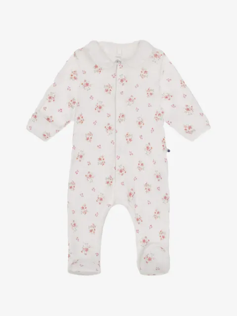 Petit Bateau pijama con estampado floral y cuello Pter Pan