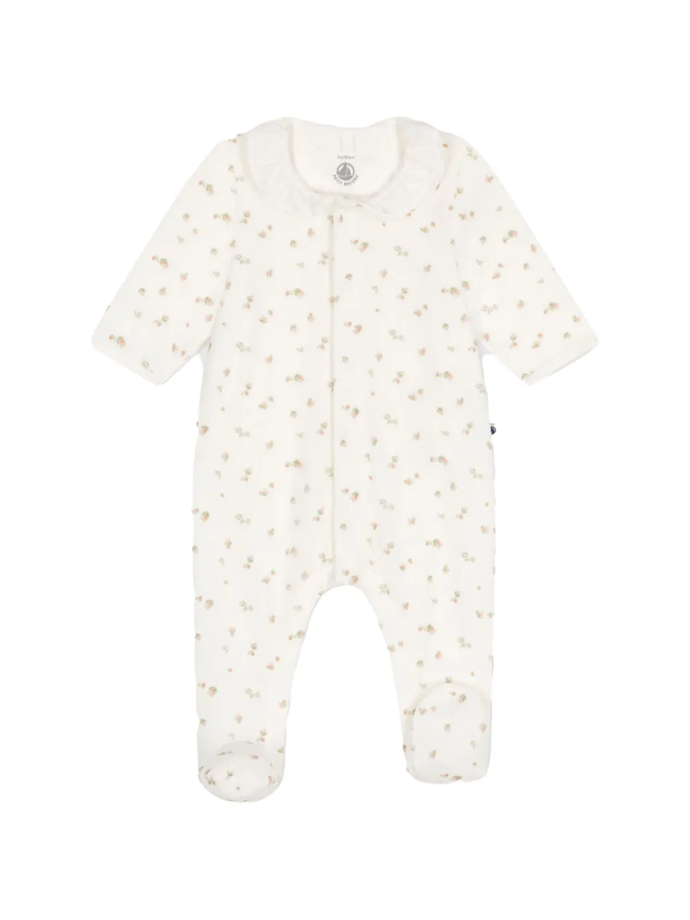 Petit Bateau floral-print ruffled pajamas - Nude