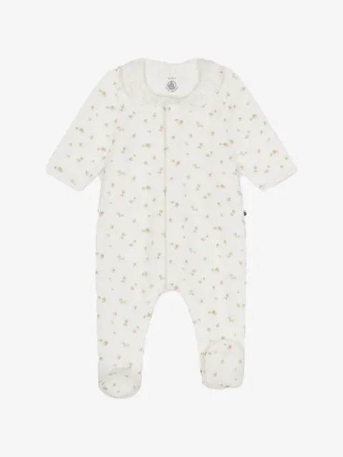 Petit Bateau floral-print ruffled pajamas