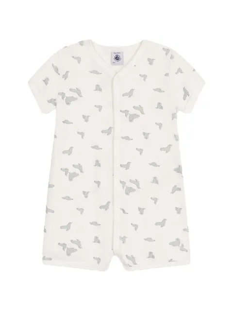 Petit Bateau barboteuse en coton à imprimé graphique