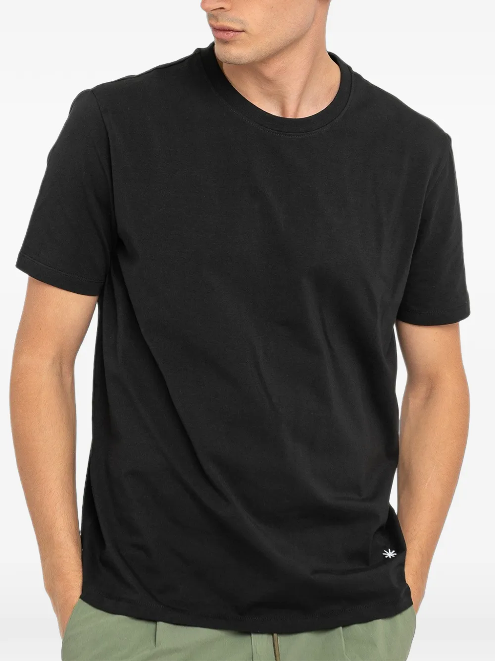 Manuel Ritz T-shirt met logoprint Zwart