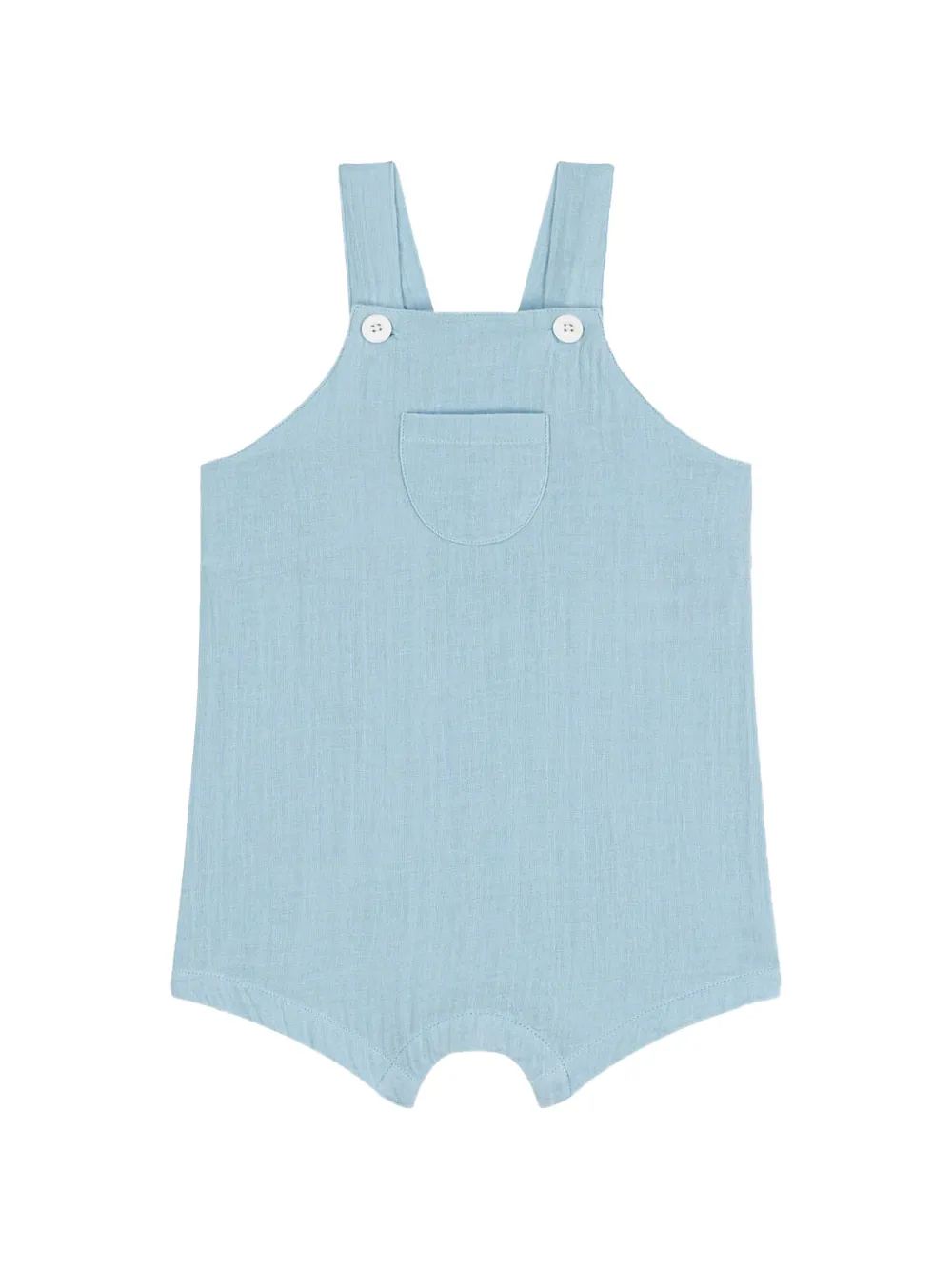 Petit Bateau patch-pocket button-fastening dungarees - Blau