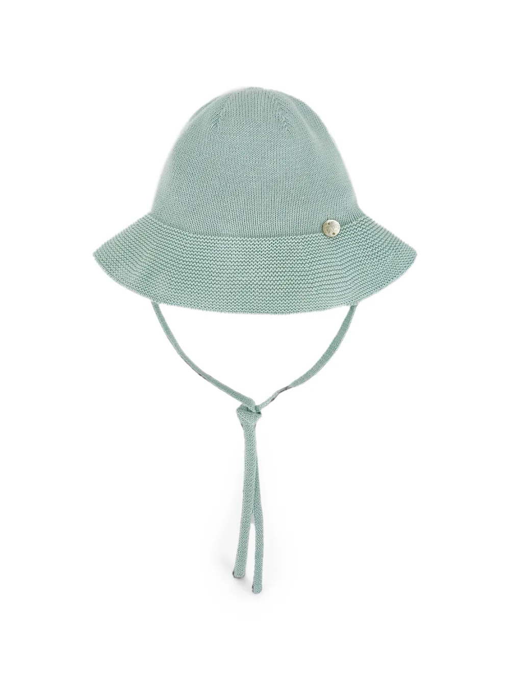 Paz Rodriguez fine-knit logo-plaque bucket hat - Verde