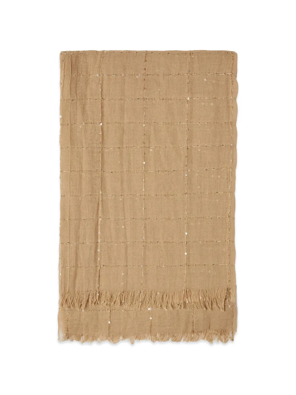 Pennyblack sequin-embellished frayed scarf - Nude